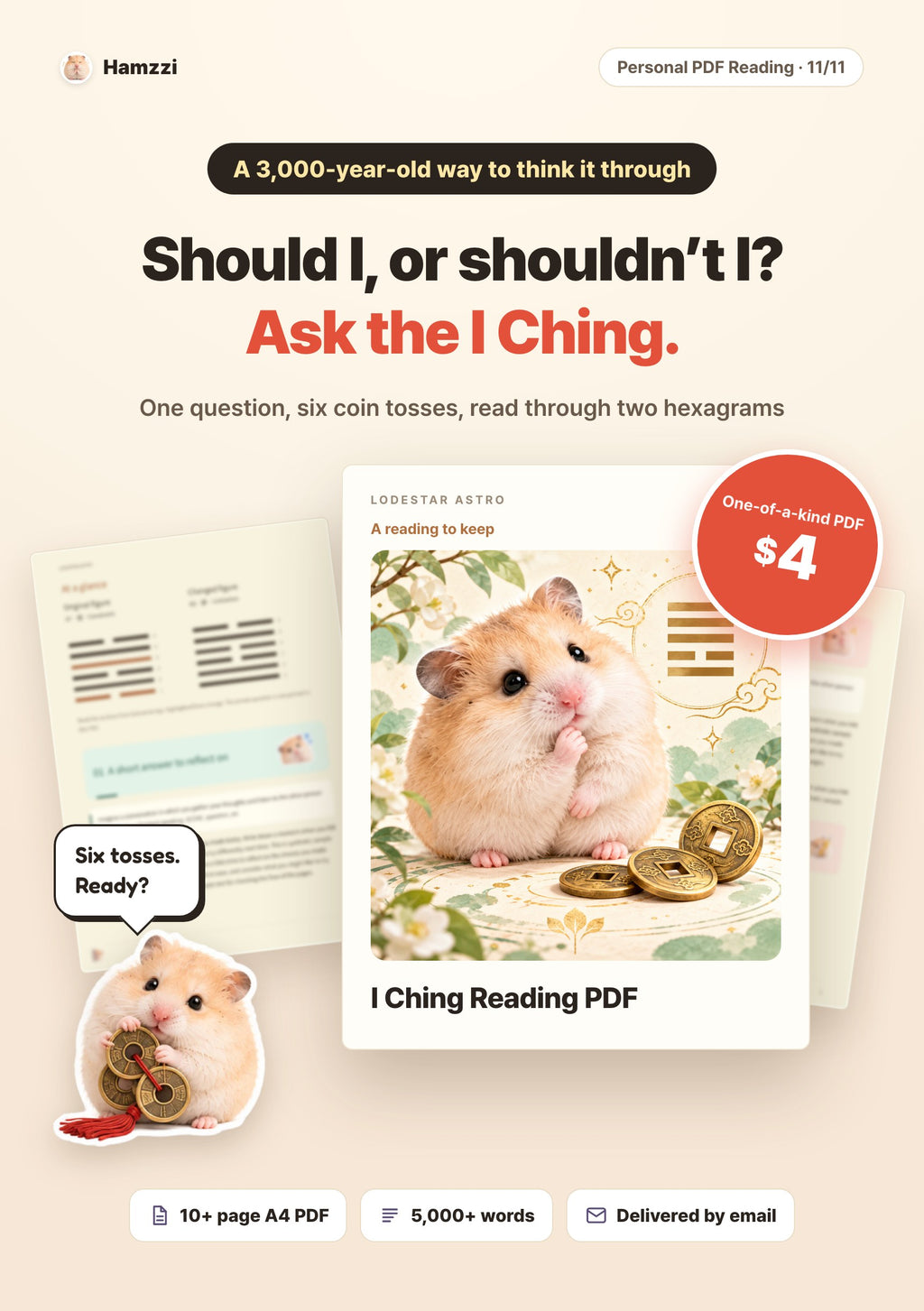 Hamzzi · I Ching Reading PDF — Why choose this personalized PDF