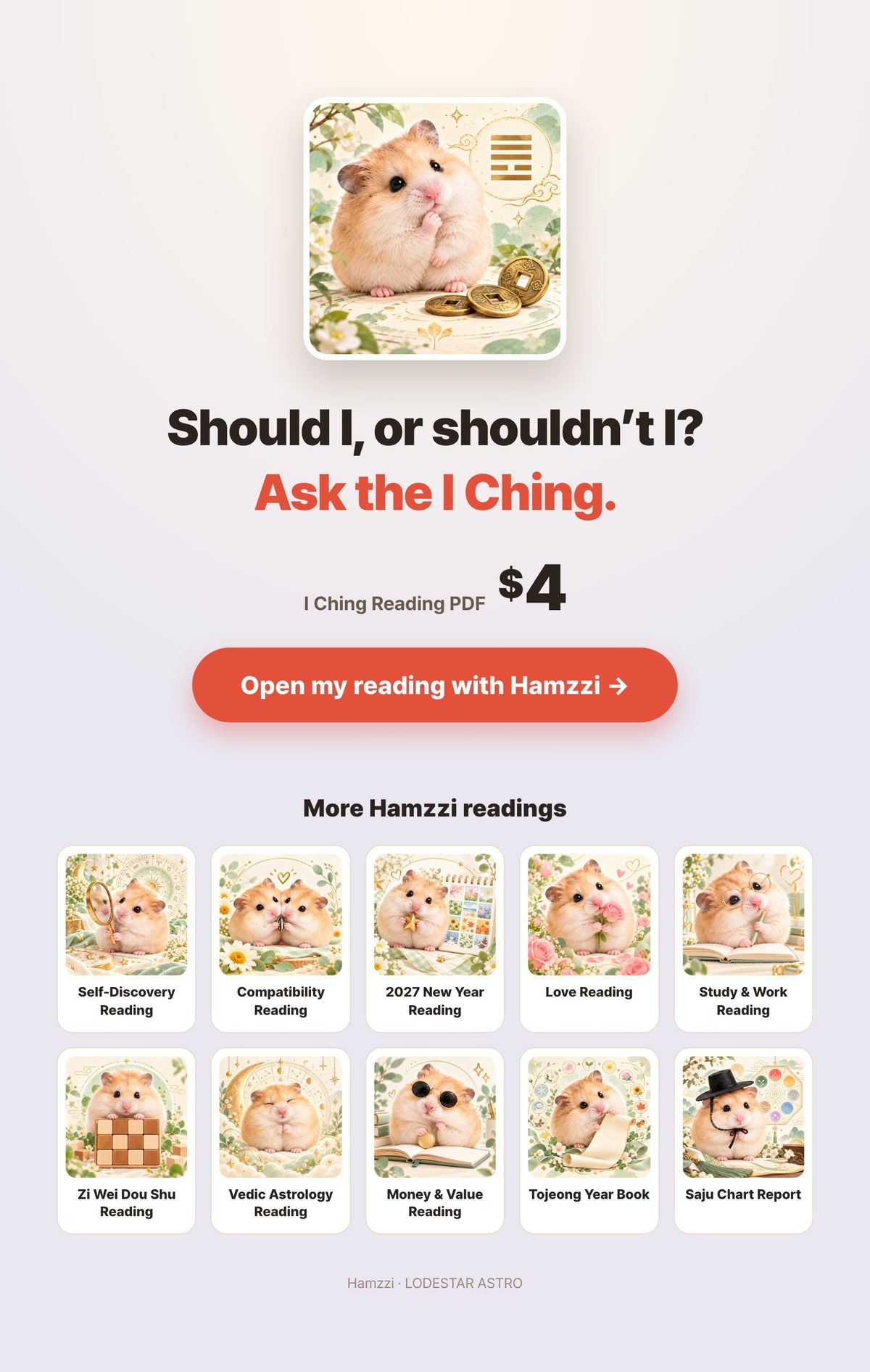 Hamzzi · I Ching Reading PDF — Personal PDF reading summary