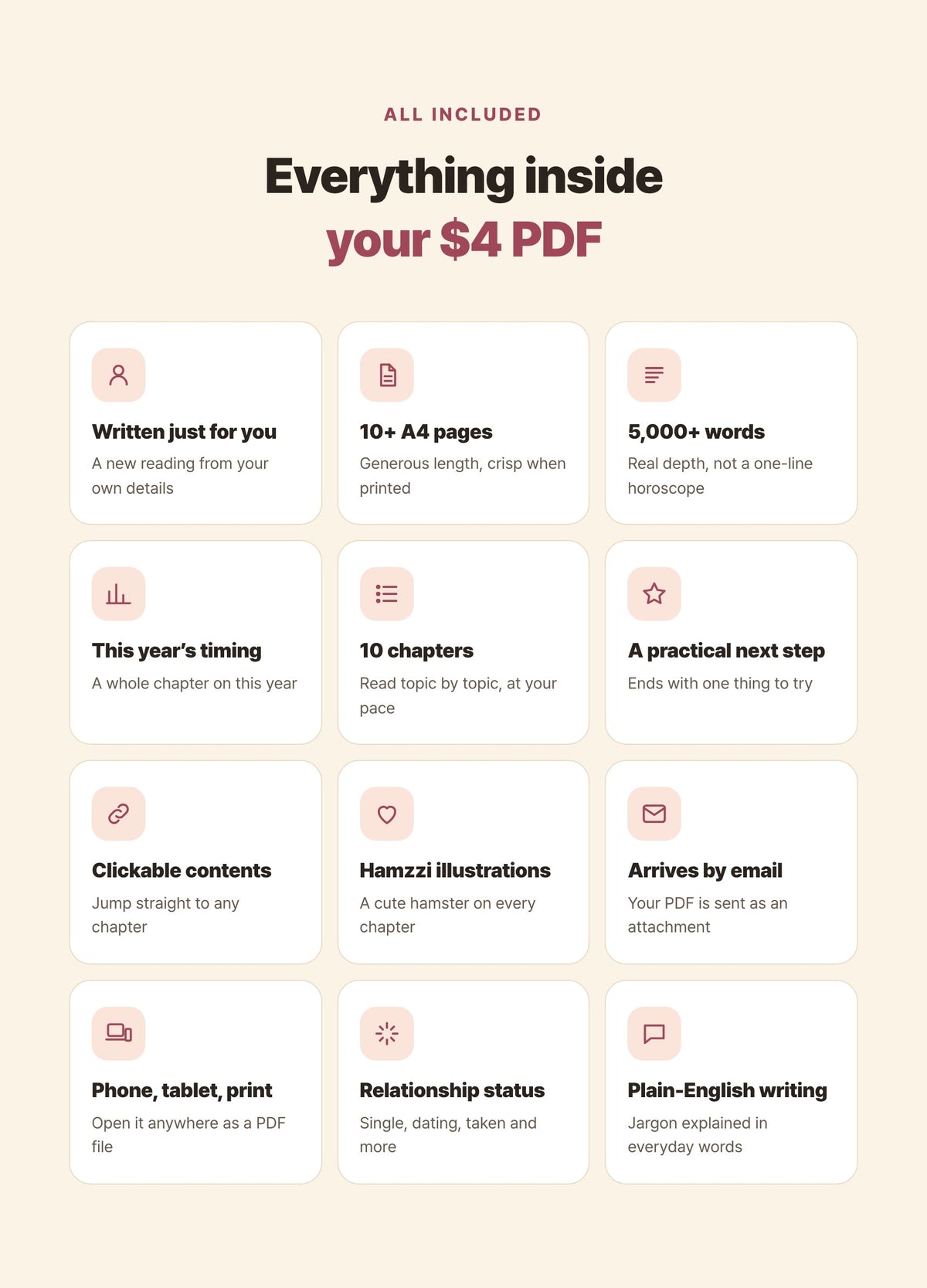 Hamzzi · Love Reading PDF — What the PDF includes