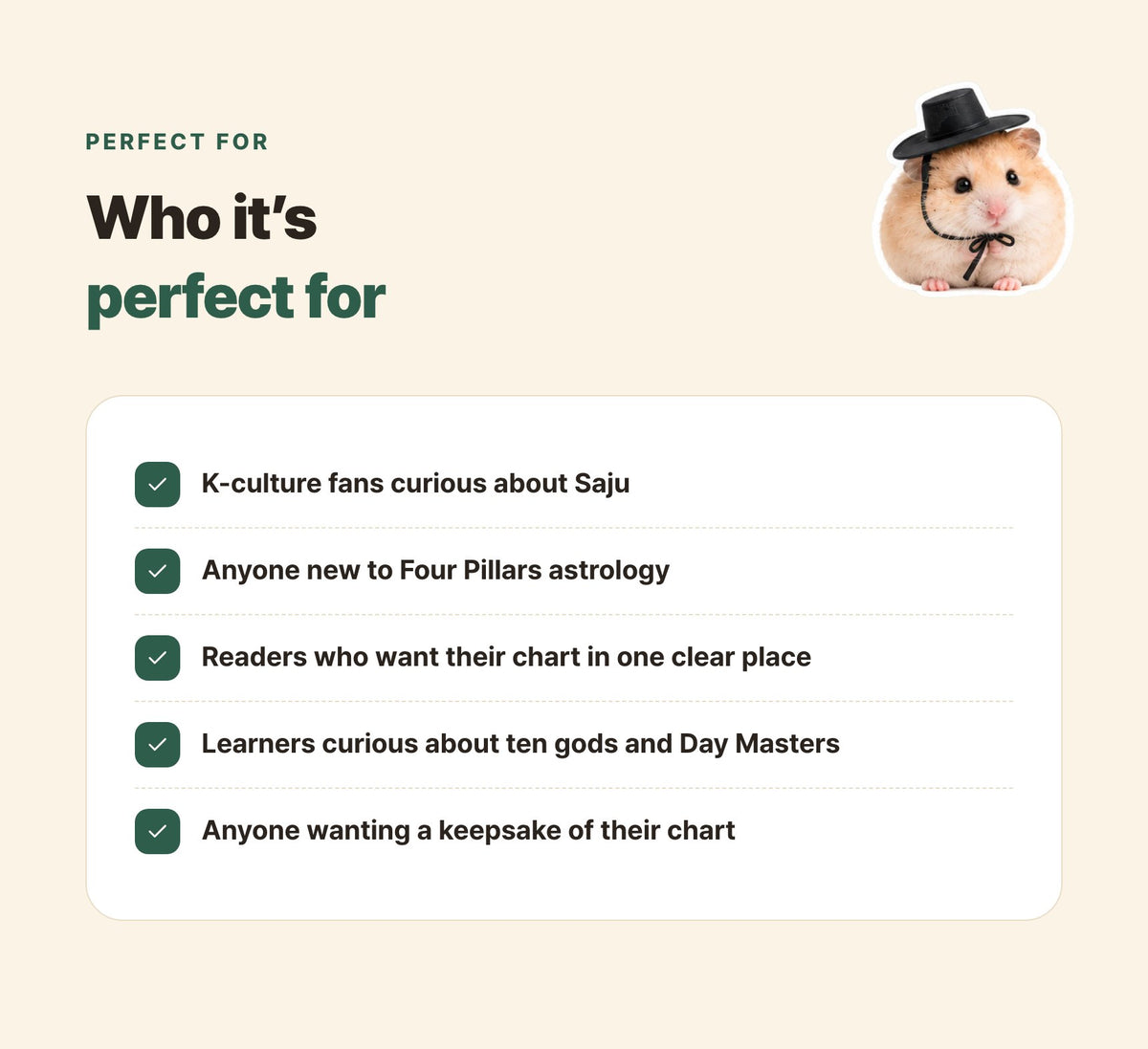 Hamzzi · Saju Chart Report PDF — Suggested readers