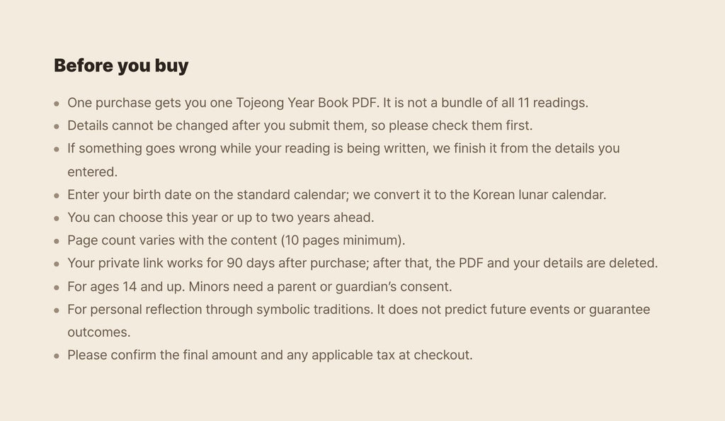 Hamzzi · Tojeong Year Book PDF — Calculation limits and entertainment notice