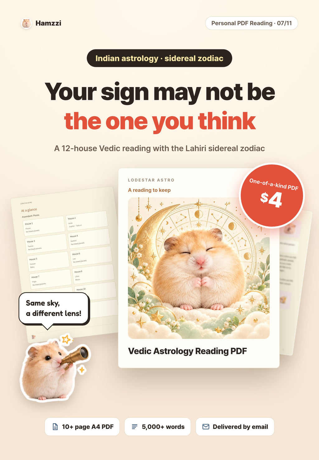 Hamzzi · Vedic Astrology Reading PDF — Why choose this personalized PDF