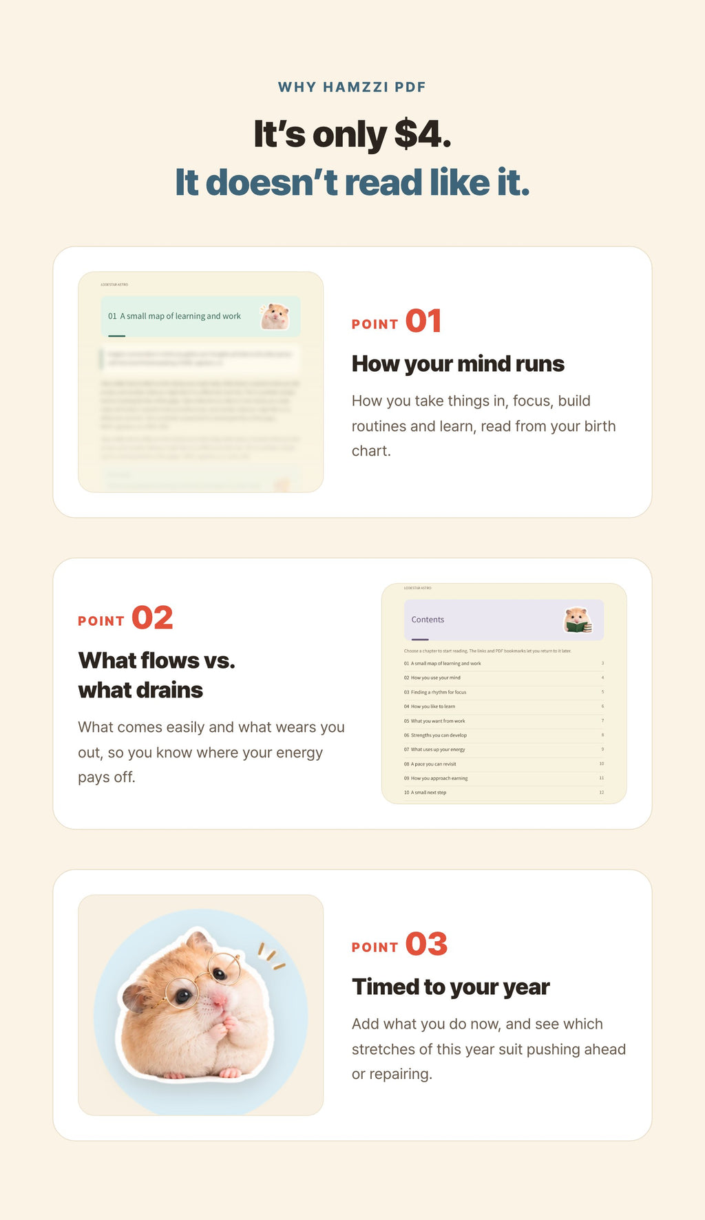 Hamzzi · Study & Work Reading PDF — Reading features and calculation references