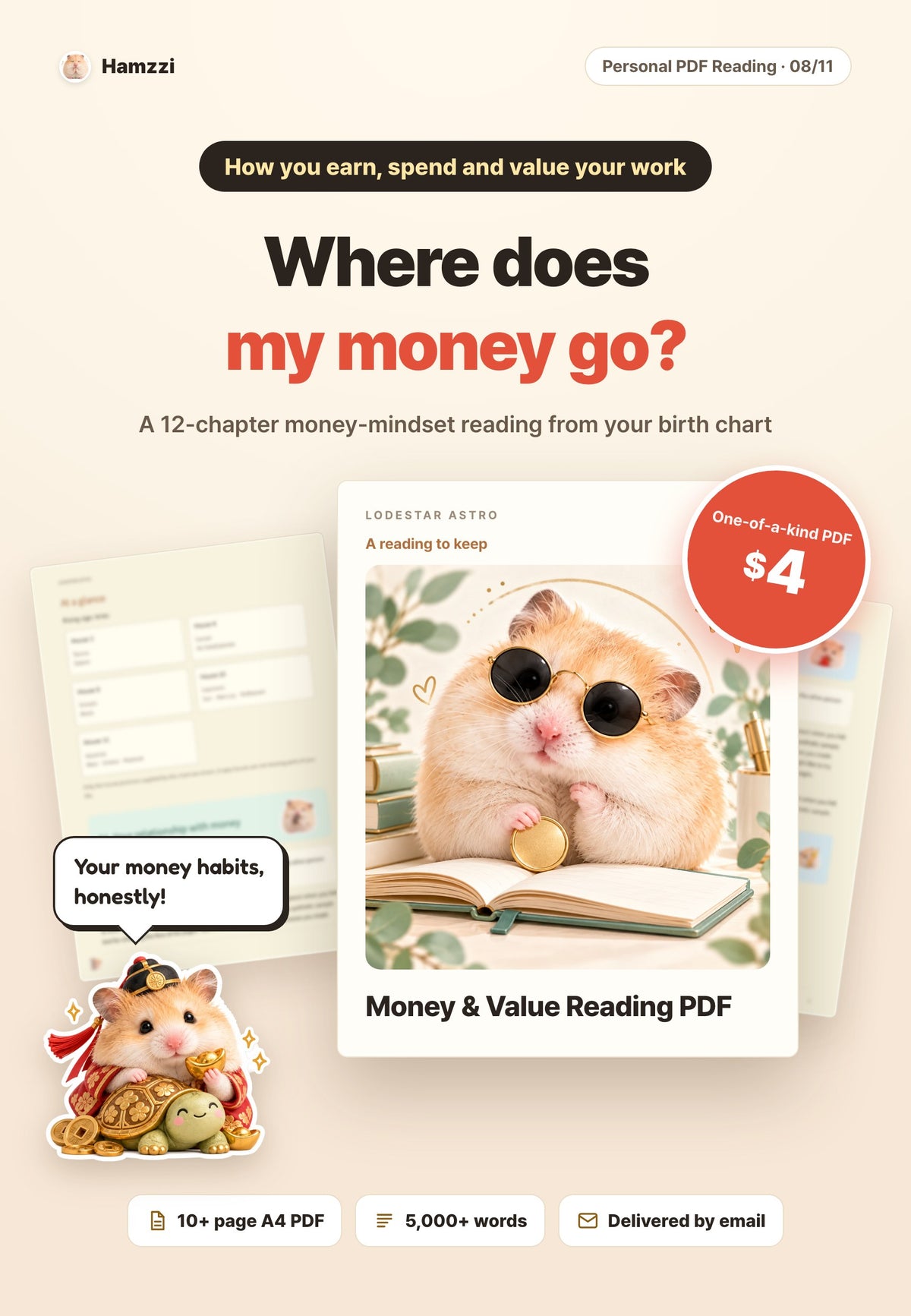 Hamzzi · Money & Value Reading PDF — Why choose this personalized PDF