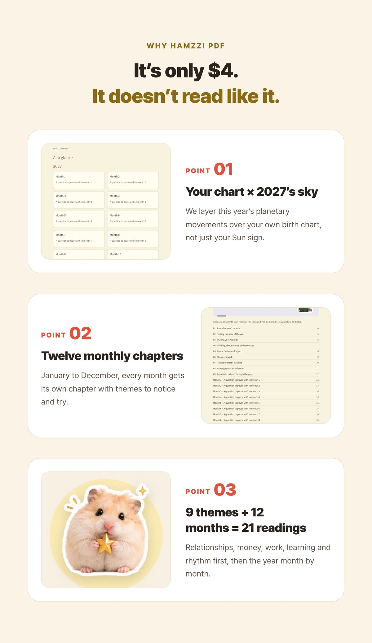 Hamzzi · 2027 New Year Reading PDF — Reading features and calculation references