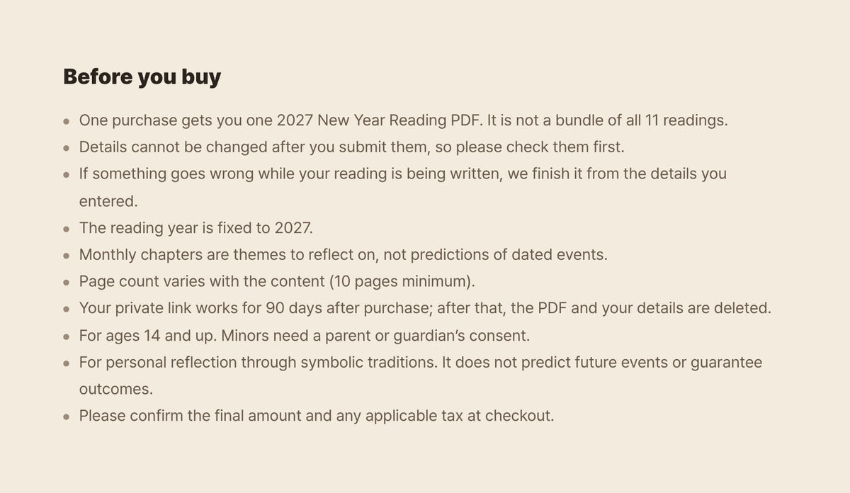 Hamzzi · 2027 New Year Reading PDF — Calculation limits and entertainment notice