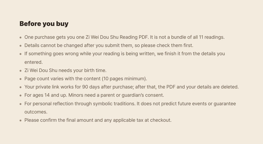 Hamzzi · Zi Wei Dou Shu Reading PDF — Calculation limits and entertainment notice