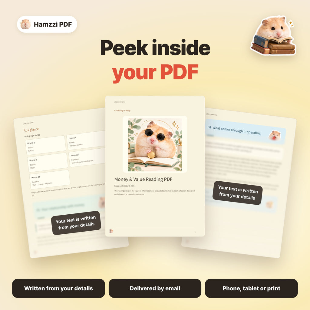 Personalized PDF sample page layouts